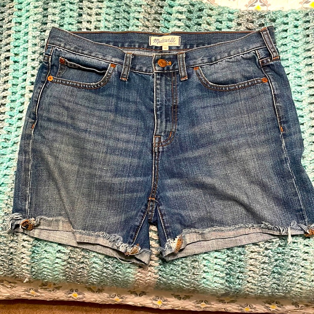 Madewell denim cuffed shorts